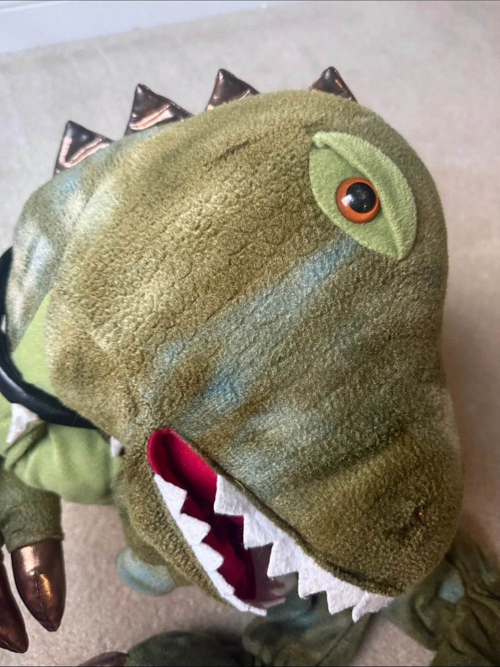 Kids 3-7 years Green Dinosaur Costume with Tail